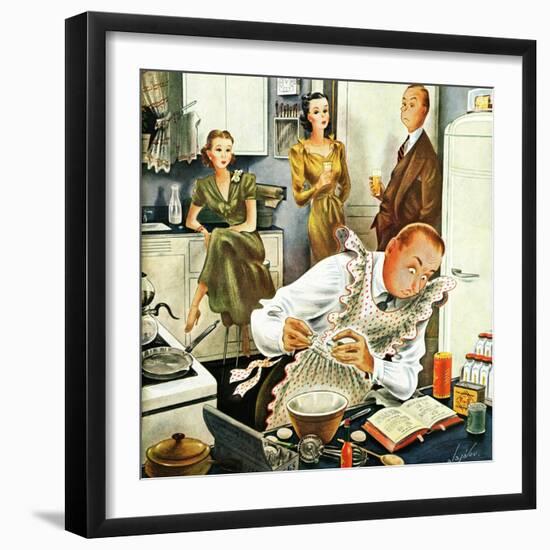 "Gourmet Cook?," April 13, 1946-Constantin Alajalov-Framed Giclee Print