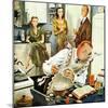 "Gourmet Cook?," April 13, 1946-Constantin Alajalov-Mounted Giclee Print