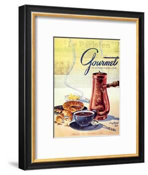 Gourmet Cover - February 1950-Henry Stahlhut-Framed Art Print