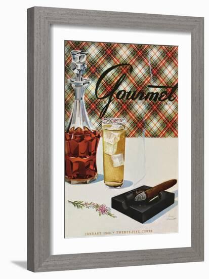 Gourmet Cover - January 1943-Henry Stahlhut-Framed Premium Giclee Print