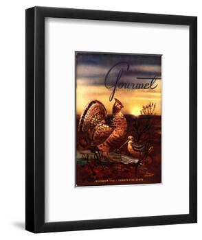 Gourmet Cover - November 1945-Henry Stahlhut-Framed Premium Giclee Print