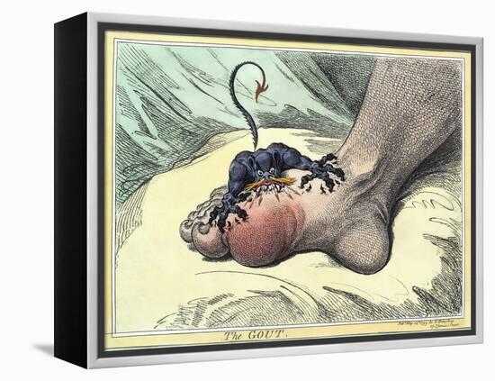 Gout, 18th-century Caricature-Miriam and Ira Wallach-Framed Premier Image Canvas