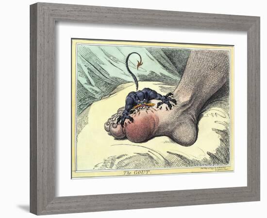 Gout, 18th-century Caricature-Miriam and Ira Wallach-Framed Photographic Print