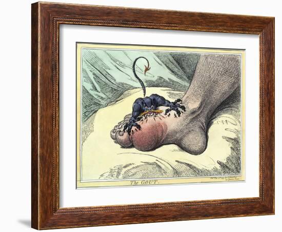 Gout, 18th-century Caricature-Miriam and Ira Wallach-Framed Photographic Print