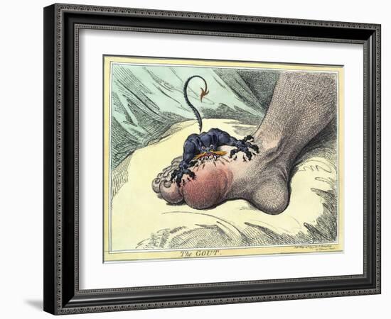 Gout, 18th-century Caricature-Miriam and Ira Wallach-Framed Photographic Print