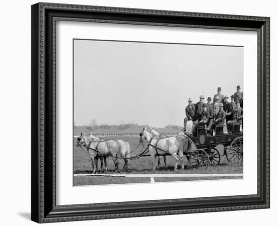 Gov. Beckham and Party at the Races, Derby Day, Louisville, Ky.-null-Framed Photo