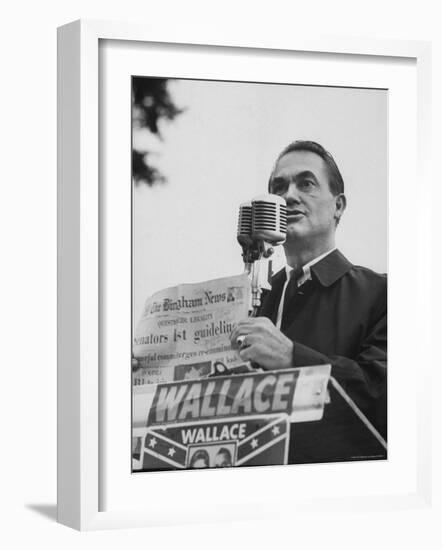 Gov. George C. Wallace of Alabama Campaigning on Behalf of His Wife For Governor-Lynn Pelham-Framed Photographic Print