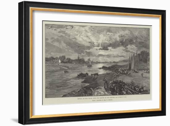 Govan, on the Clyde, with the Mouth of the Kelvin, as it Was in 1842-William 'Crimea' Simpson-Framed Giclee Print