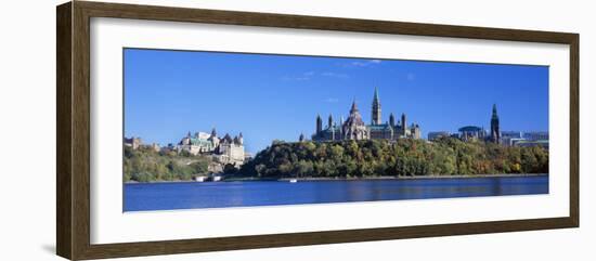 Government Building on a Hill, Parliament Building, Parliament Hill, Ottawa, Ontario, Canada-null-Framed Photographic Print