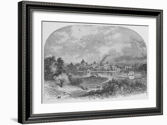 'Government Buildings on Ward's Island', 1883-Unknown-Framed Giclee Print