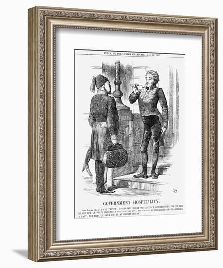 Government Hospitality, 1867-John Tenniel-Framed Giclee Print