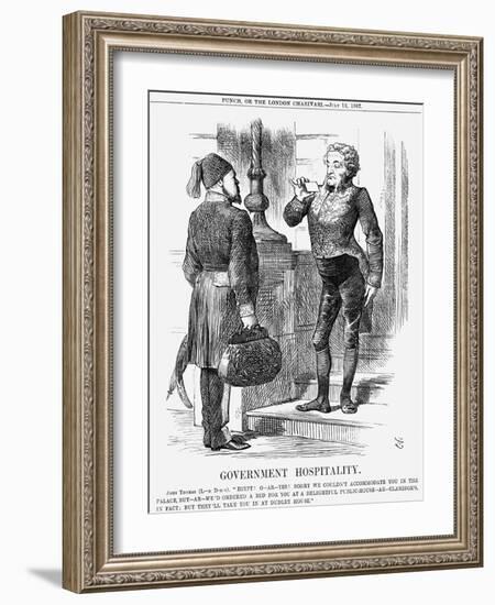 Government Hospitality, 1867-John Tenniel-Framed Giclee Print