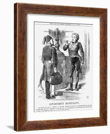 Government Hospitality, 1867-John Tenniel-Framed Giclee Print