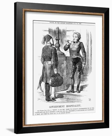 Government Hospitality, 1867-John Tenniel-Framed Giclee Print