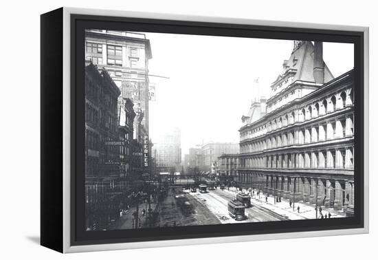 Government Square, Cincinnati-William Henry Jackson-Framed Stretched Canvas