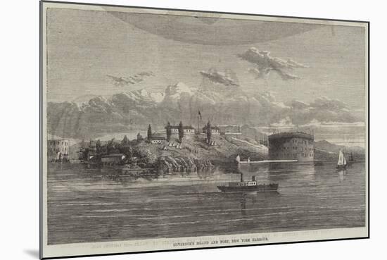 Governor's Island and Fort, New York Harbour-null-Mounted Giclee Print