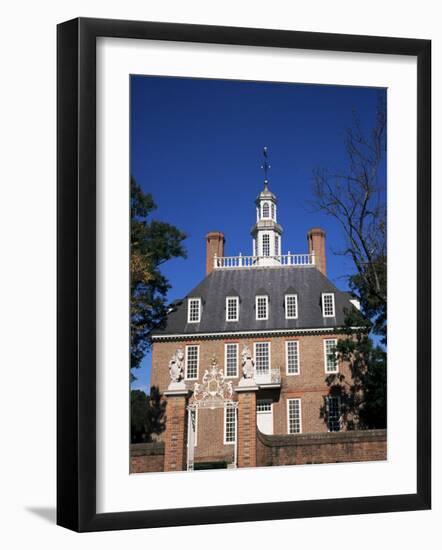 Governor's Palace, Georgian Architecture in Colonial Williamsburg, Virginia, USA-Ken Gillham-Framed Photographic Print