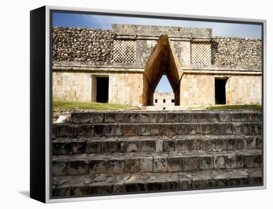 Governor's Palace in the Mayan Ruins of Uxmal, UNESCO World Heritage Site, Yucatan, Mexico-Balan Madhavan-Framed Premier Image Canvas