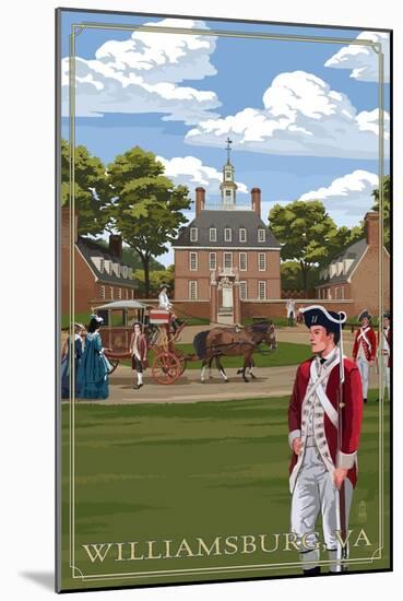 Governor's Palace - Williamsburg, Virginia-Lantern Press-Mounted Art Print