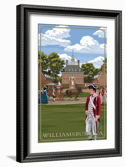 Governor's Palace - Williamsburg, Virginia-Lantern Press-Framed Art Print