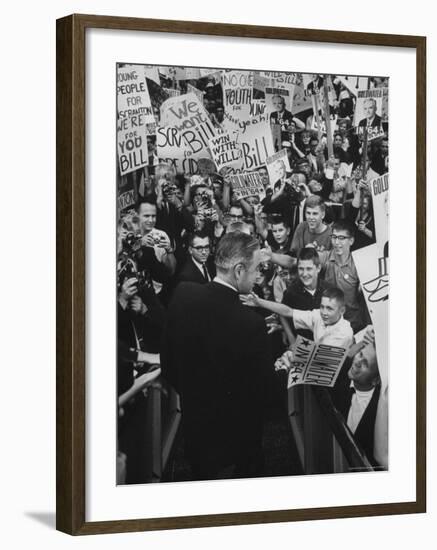 Governor William W. Scranton, De-planing at GOP Convention-John Loengard-Framed Photographic Print