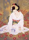 Maiko with Snow in Spring-Goyo Otake-Framed Giclee Print