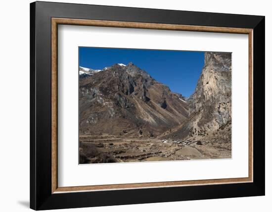 Goyul village between Lingzhi and Chebisa along the Laya-Gasa trekking route, Thimpu District, Bhut-Alex Treadway-Framed Photographic Print