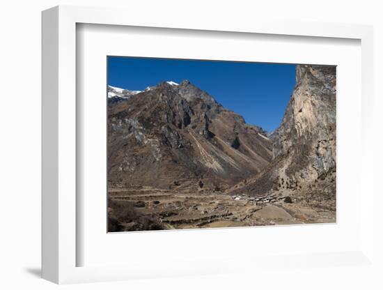 Goyul village between Lingzhi and Chebisa along the Laya-Gasa trekking route, Thimpu District, Bhut-Alex Treadway-Framed Photographic Print