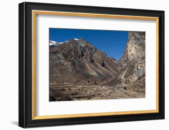 Goyul village between Lingzhi and Chebisa along the Laya-Gasa trekking route, Thimpu District, Bhut-Alex Treadway-Framed Photographic Print