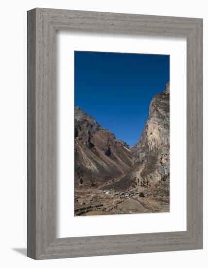 Goyul village, between Lingzhi and Chebisa on the Laya-Gasa trekking route, Thimpu District, Bhutan-Alex Treadway-Framed Photographic Print