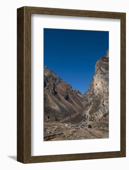 Goyul village, between Lingzhi and Chebisa on the Laya-Gasa trekking route, Thimpu District, Bhutan-Alex Treadway-Framed Photographic Print