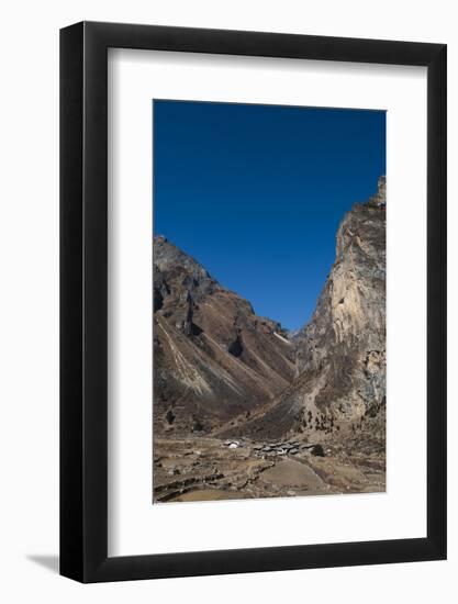 Goyul village, between Lingzhi and Chebisa on the Laya-Gasa trekking route, Thimpu District, Bhutan-Alex Treadway-Framed Photographic Print