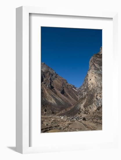 Goyul village, between Lingzhi and Chebisa on the Laya-Gasa trekking route, Thimpu District, Bhutan-Alex Treadway-Framed Photographic Print