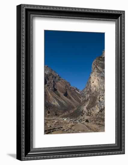 Goyul village, between Lingzhi and Chebisa on the Laya-Gasa trekking route, Thimpu District, Bhutan-Alex Treadway-Framed Photographic Print