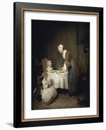 Grace Before a Meal-Jean-Baptiste Simeon Chardin-Framed Giclee Print