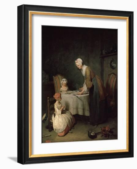 Grace before Dinner (Le Bénédicit), 1744-Jean-Baptiste Simeon Chardin-Framed Giclee Print