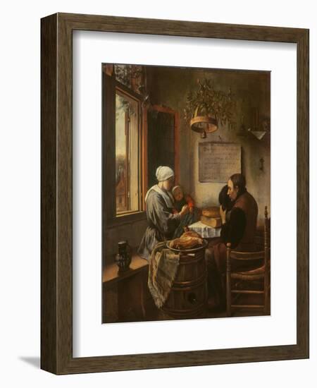 Grace Before Meat, 1660-Jan Havicksz. Steen-Framed Giclee Print