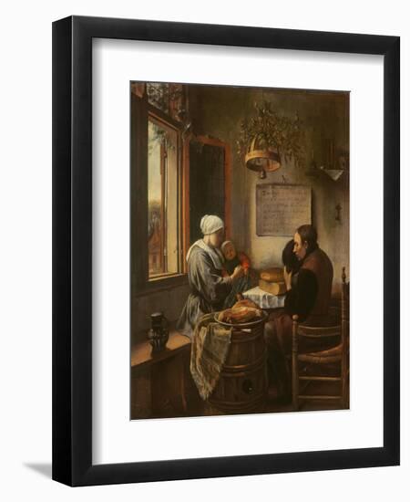 Grace Before Meat, 1660-Jan Havicksz. Steen-Framed Giclee Print