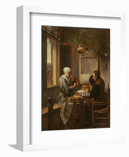 Grace Before Meat, 1660-Jan Havicksz. Steen-Framed Giclee Print