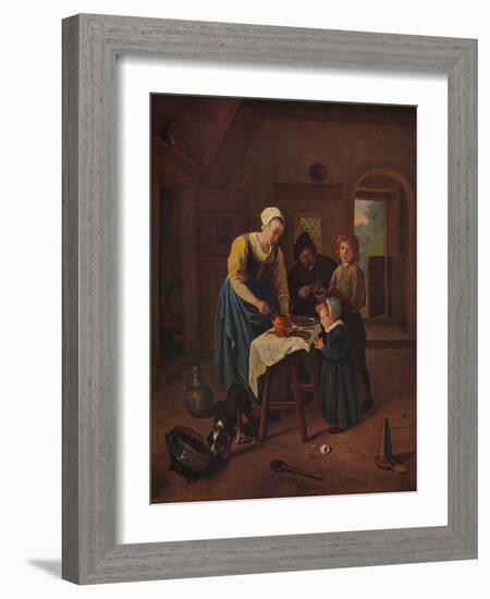 'Grace Before Meat', c1665, (c1915)-Jan Steen-Framed Giclee Print