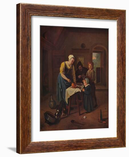 'Grace Before Meat', c1665, (c1915)-Jan Steen-Framed Giclee Print