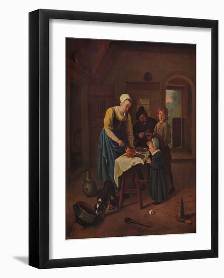 'Grace Before Meat', c1665, (c1915)-Jan Steen-Framed Giclee Print