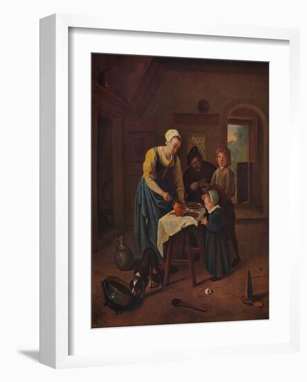 'Grace Before Meat', c1665, (c1915)-Jan Steen-Framed Giclee Print