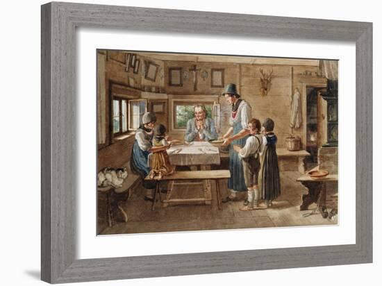 Grace before the Meal-Lorenzo Quaglio-Framed Giclee Print