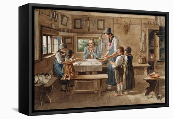 Grace before the Meal-Lorenzo Quaglio-Framed Premier Image Canvas