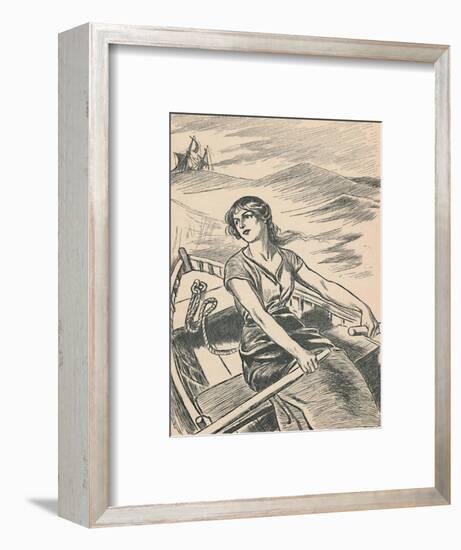 'Grace Darling Rows Out To The Wreck', c1907-Unknown-Framed Giclee Print