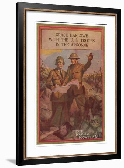 Grace Harlowe With The U.S. Troops In The Argonne-Walter Hayn-Framed Art Print