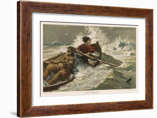 Grace Horsley Darling Daughter of Lighthouse-Keeper on the Farne Islands-Charles Joseph Staniland-Framed Art Print