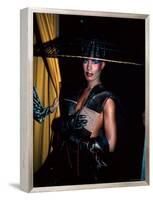 Grace Jones, Wearing Unusual Hat-John Paschal-Framed Premier Image Canvas