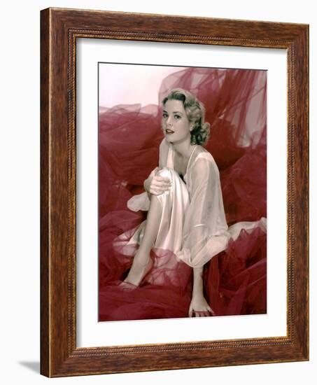 Grace Kelly (1929- 1982) promo photo for film Rear window, 1954 (photo)-null-Framed Photo